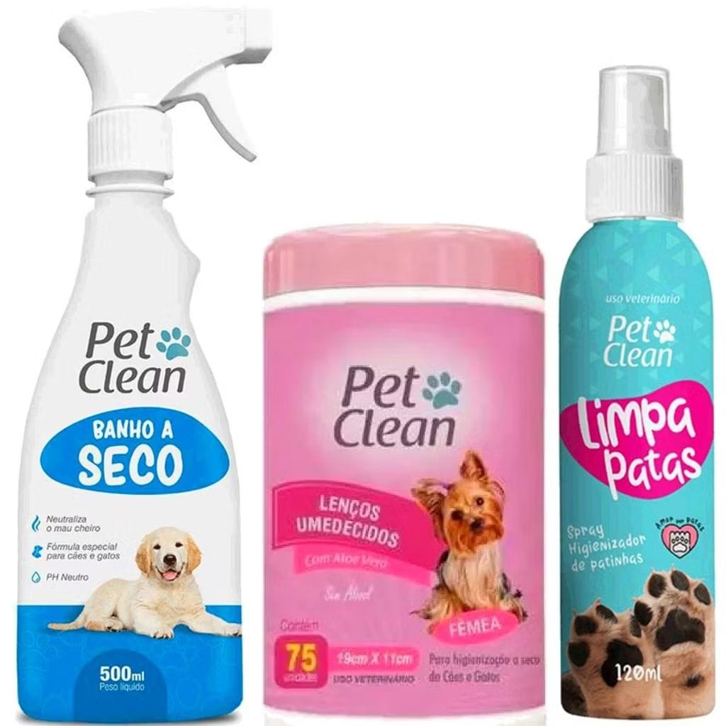 Kit Banho A Seco Lenco Umedecido Limpa Pata Limpador de Patinhas Para Cachorro e Gatos-image