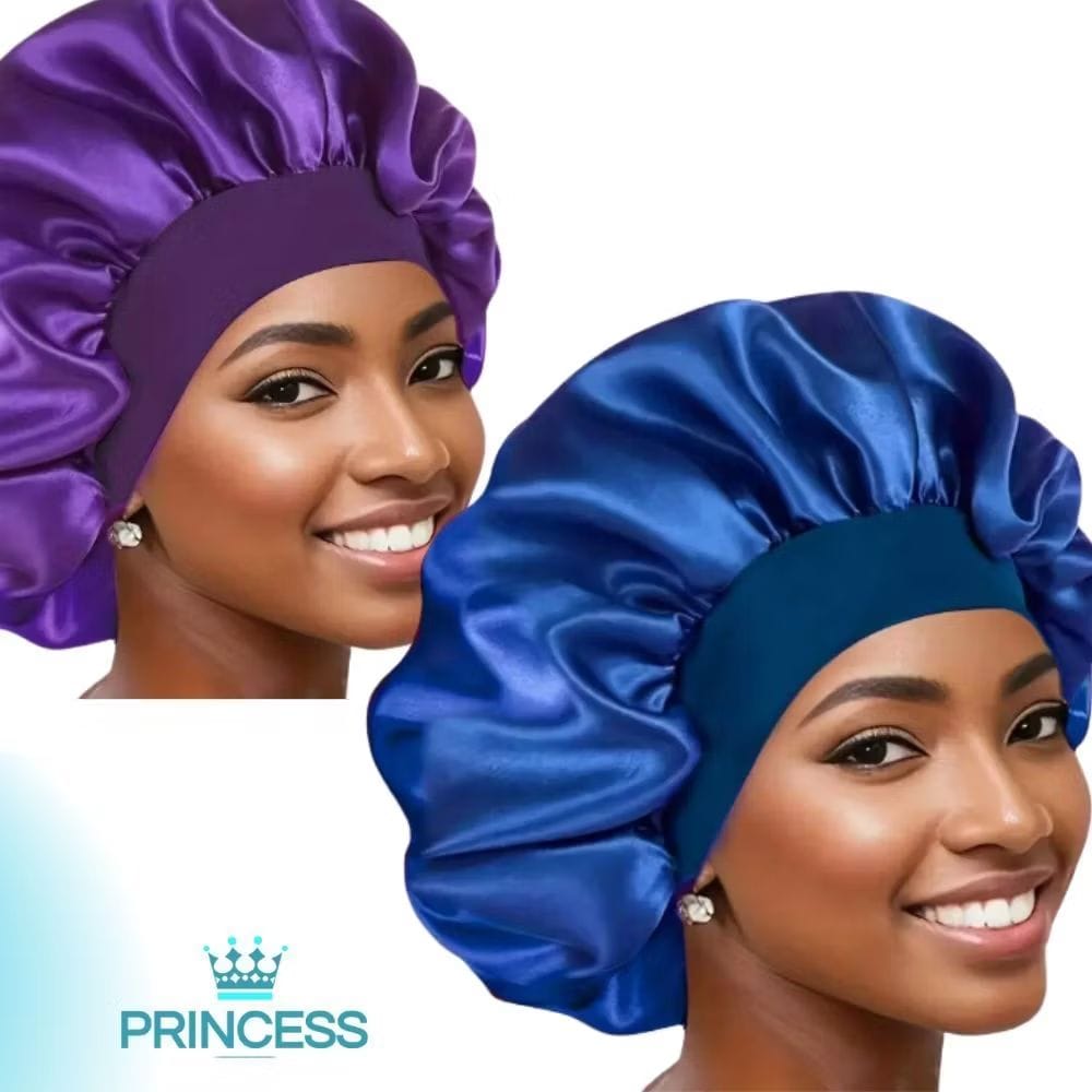 Touca/Gorro de Dormir de Cetim com Aba Faixa Cabelo Anti Frizz Toca-image