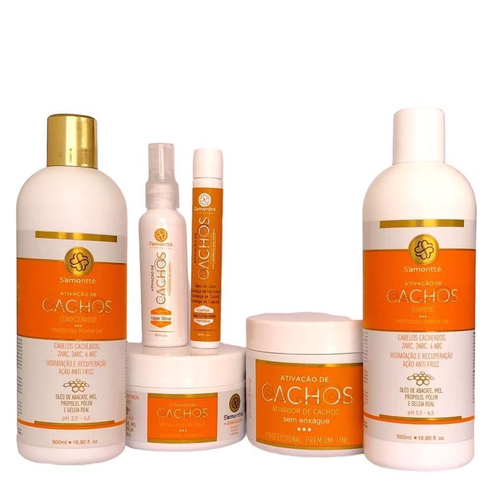 Kit Ativador de Cachos Com 6 Produtos Samontte-image