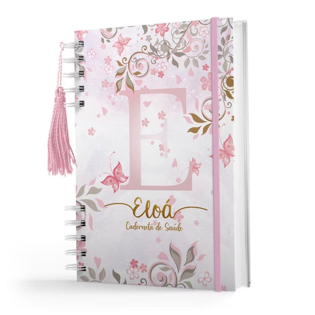 Caderneta De Vacinação Menina Personalizada C/ Nome - Floral-image