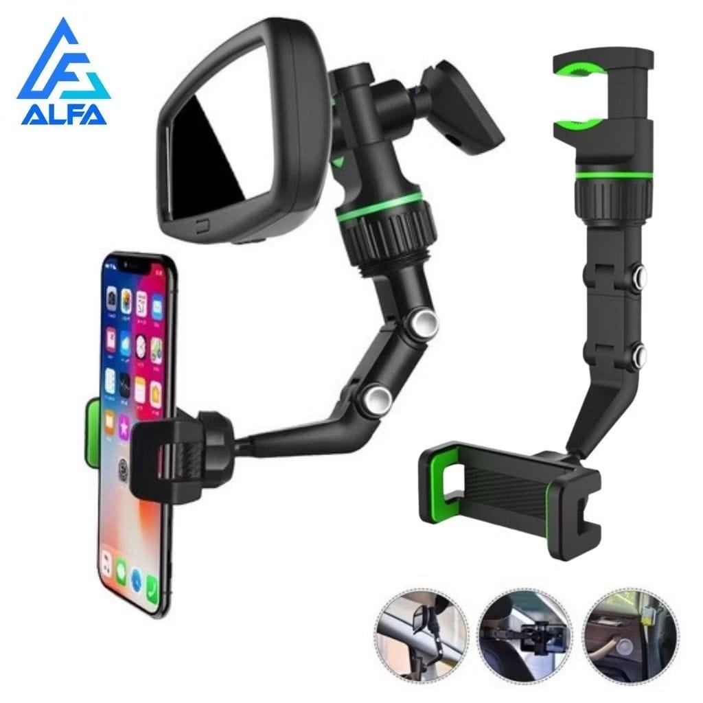 Kit 2 Suportes Multifuncional - Carro Espelho Retrovisor e Mesa universal GPS para celular automóvel-image